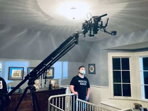 Carter Rutledge on the set of “A Good Mother”