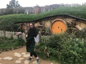 Film Connection graduate Isabella Jones, Hobbiton (Matamata, NZ)